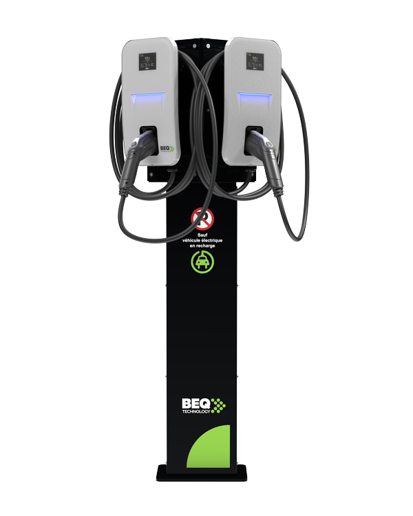 Piédestal double universel BEQ Technology pour bornes de recharge