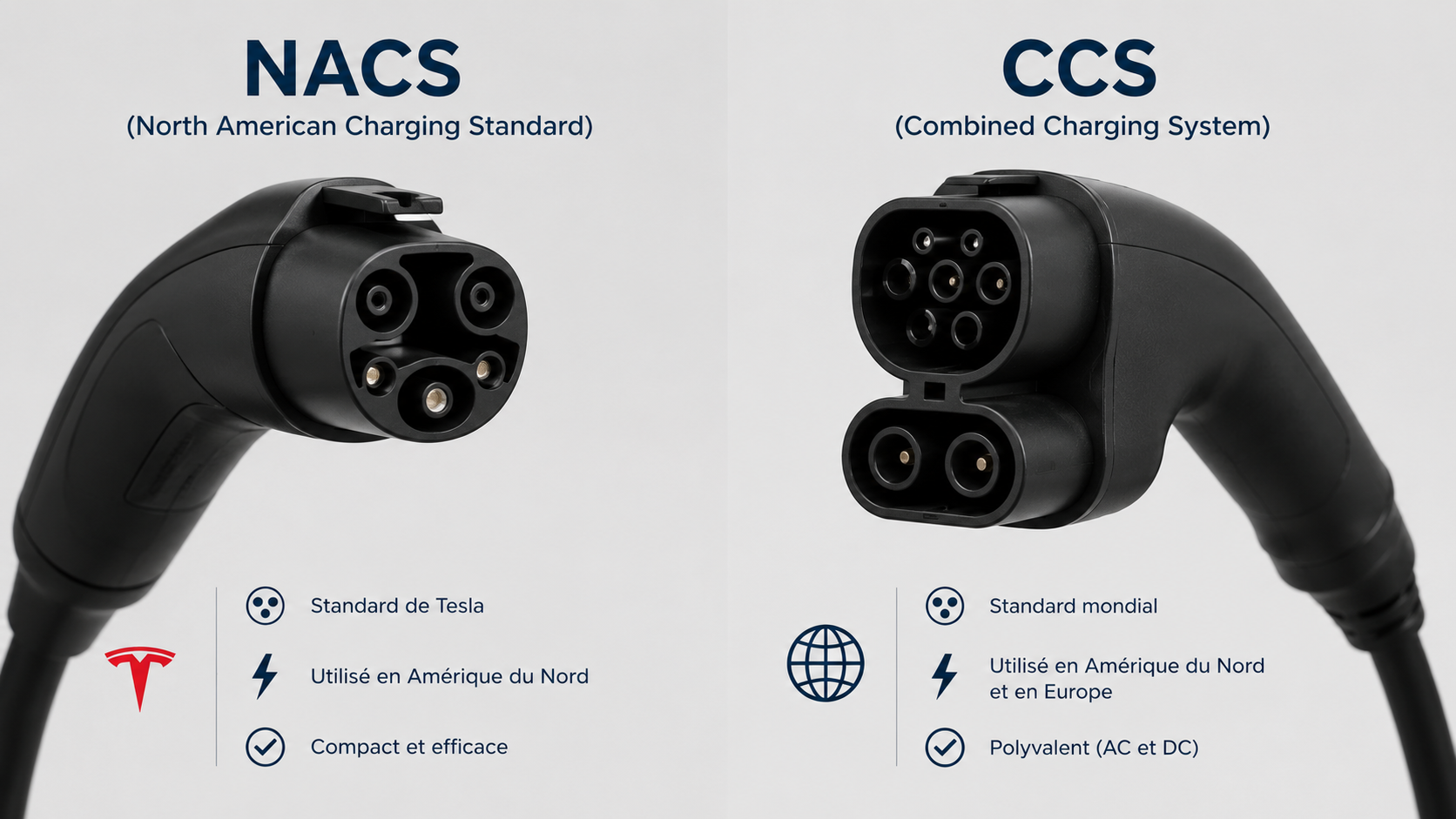 chargeur NACS vs CCS